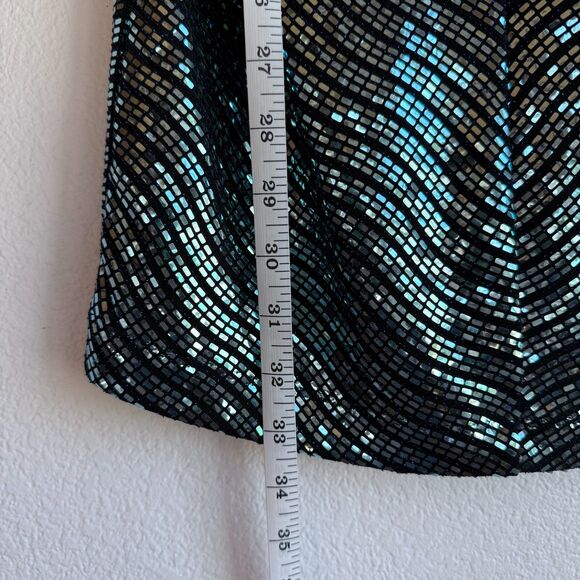 NWT Ramy Brook Black Label Daya Sequined Strapless Mini Dress in Navy Party Sz 0 - Picture 14 of 16